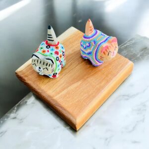 GATITO FELIX MADERA 4.5 3X2.4X CM CHFINA FIG DECO WIXARICA